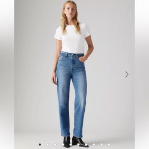 Levi’s ribcage straight ankle jeans